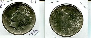 1921 P Peace Silver Dollar Au Bu Cl 5139m