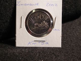 Zimbabwe: 2002 50 Cents Coin (unc. ) (195) Km 5 A