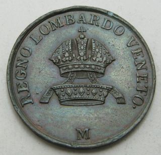 LOMBARDY / VENETIA (Italian State) 1 Centesimo 1849 M - Copper - 2998 2