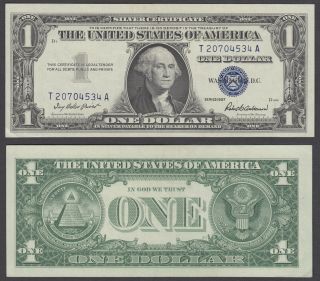 Usa 1 Dollar 1957 (xf) Banknote Silver Certificate Blue Seal Km 419a