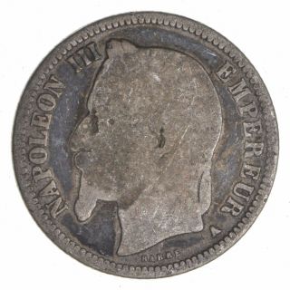 Roughly Size Of Quarter - 1869 Belgium 1 Frank - World Silver Coin - 4.  6g 540