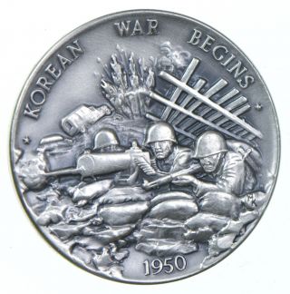 Sterling Silver - Korean War - 0.  925 Silver - 34.  8 Grams Round 064