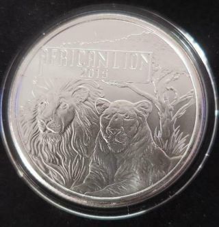 Republic Of Burundi 2015 5000 Francs 1 Oz 999 Silver African Lion Coin & C.  O.  A.
