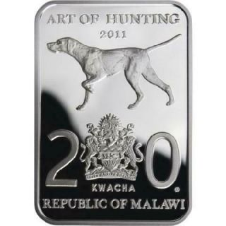 Malawi 2011 20 Kwacha Art of Hunting - Duck Hunting 28.  28g Silver Coin 2