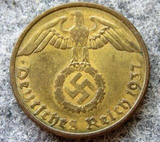 Germany Third Reich 1937 A 10 Reichspfennig Swastika