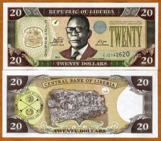 Liberia / Africa,  20 Dollars,  2011,  P - 28 -,  Unc