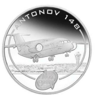 Cook Islands 2008 $1 Antonov An - 148 Colt 1 Oz Silver Proof Coin
