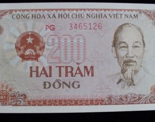 1987 Viet Nam 200 Dong Banknote P100 PG3465126 3