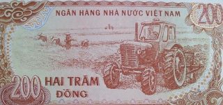 1987 Viet Nam 200 Dong Banknote P100 PG3465126 4
