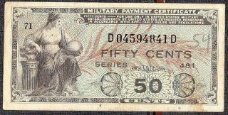 Us Mpc 50 Cents Note Series 481
