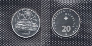 Switzerland 20 Francs 2019 Steamboat " Blümlisalp " Silver Unc