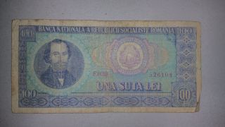 100 Lei - 1966 - Romania - Banknote Bill Paper Money -