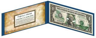Wisconsin State $1 Bill Legal Tender U.  S.  One - Dollar Currency Green