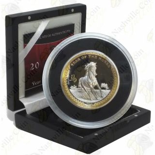 2014 Palau $5 1 Oz.  999 Fine Silver Year Of The Horse And - - Sku.