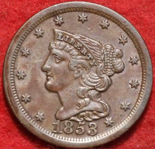 1853 Philadelphia Copper Braided Hair Half Cent