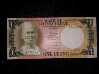 Sierra Leone,  P - 5e,  One Leone,  1984,  Unc