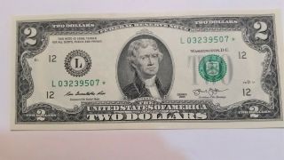 2 Dollar - Bill Star Note[ ].  100 Crisp And Uncirculated.
