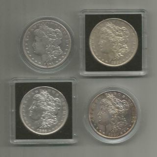 (4) Morgan Silver Dollars 1894 S,  1880 O,  1885 O,  1882 O