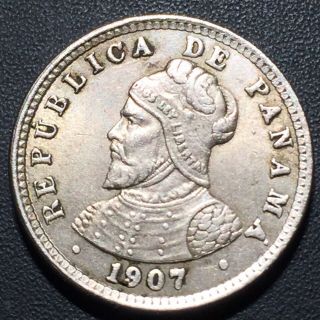Old Foreign World Coin: 1907 Panama 1/2 Centesimo