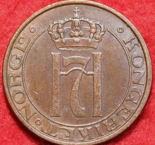 1929 Norway 5 Ore Foreign Coin