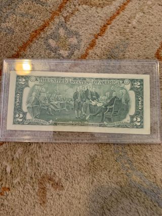 Uncirculated 2003 A Series $2 Two Dollar Bill Colorized Oklahoma State Design 2