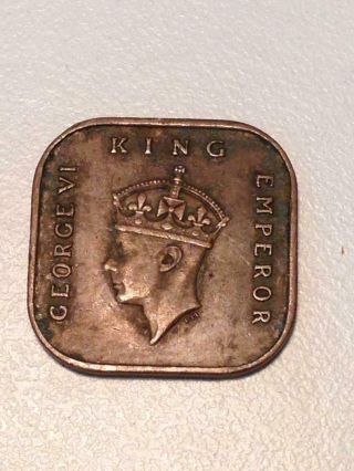 Malaya 1/2 Cent 1941 coin 2