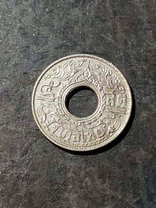 1941 Thailand Silver 5 Satang - Au - Exotic Silver Coin - 1