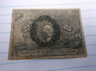 March 3 1863 25c Fractional Currency George Washington