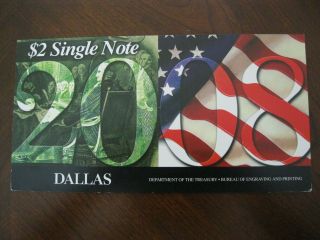 2003 A $2 Federal Reserve Bank Note Dallas