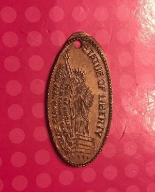 Dow 1 Statue Of Liberty Bedloe Island York Elongated Pressed Penny Copper