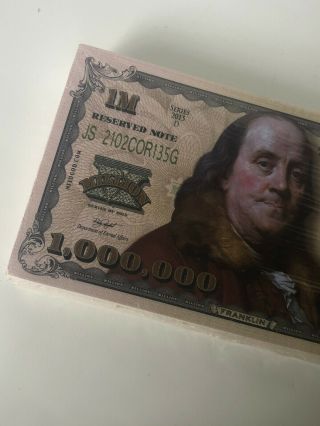 100 Franklin Million Dollar Fake Play Funny Money Bill Gospel Tract 1,  000,  000 4