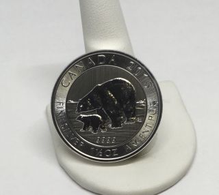 2015 Canada 1.  5 Oz.  999 Silver $8 Polar Bear & Cub Brilliant Uncirculated Coin