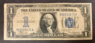 1934 $1 Silver Certificate Small Size Funny Back Note F/vf Nr