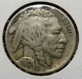 1923 - P Buffalo Nickel - Very Fine Details