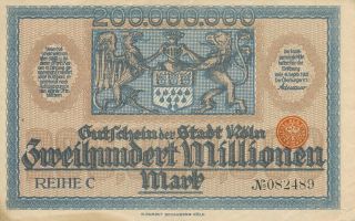 Reichsbanknote Germany 2000000 Mark 1923 Ef
