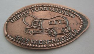 Vintage 1952 Wienermobile Henry Ford Museum Pressed Elongated Penny