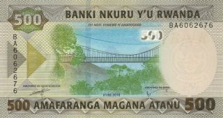 Rwanda 500 Francs (01.  02.  2019) - Bridge/School Children/pNew UNC 2