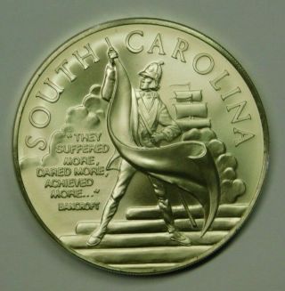 Scarce South Carolina Revolutionary War 0.  925 Sterling Silver Medal 1 Oz