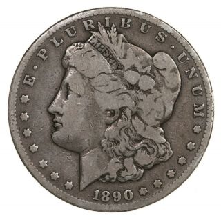 Raw 1890 - Cc Morgan $1 Uncertified Circulated Carson City Silver Dollar Coin
