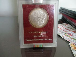 Toned 1883 - P Ngc Ms 64,  Morgan Silver Dollar In Paramount Holder