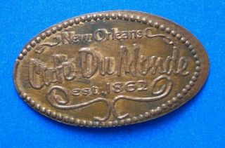 Cafe Du Monde Elongated Penny Orleans Usa Cent 1862 Souvenir Coin