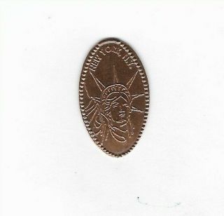 Statue Of Liberty York N.  Y.  Elongated Penny One Cent Coin Token