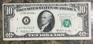 1969 A $10 Silver Certificate