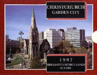 Zealand - 1998 - Uncirculated 5 Dollars Coin - City Of Christchurch,  Nz