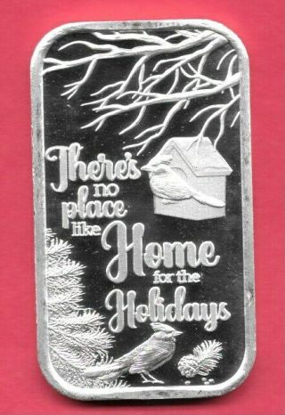 2019 Christmas - Home For The Holidays.  999 Silver Bar