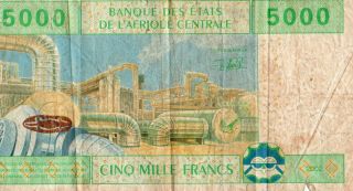 CENTRAL AFRICAN STATES 2002 5000 FRANCS CURRENCY 2