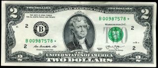 $2 Dollar Star Note York Crisp Uncirculated 2013 Low Serial 00 A38