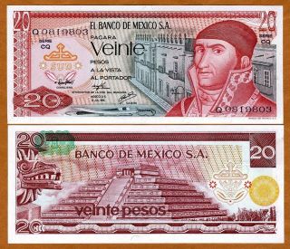 Mexico,  20 Pesos,  1973 - 1977,  Pick 64,  Unc