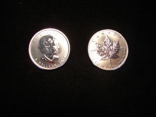 2010 Canadian Maple Leaf 1 Oz.  999 Fine Silver Coin,  (1).