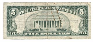 1963 $5 DOLLAR US Note RED SEAL (Inv.  41213968) 2